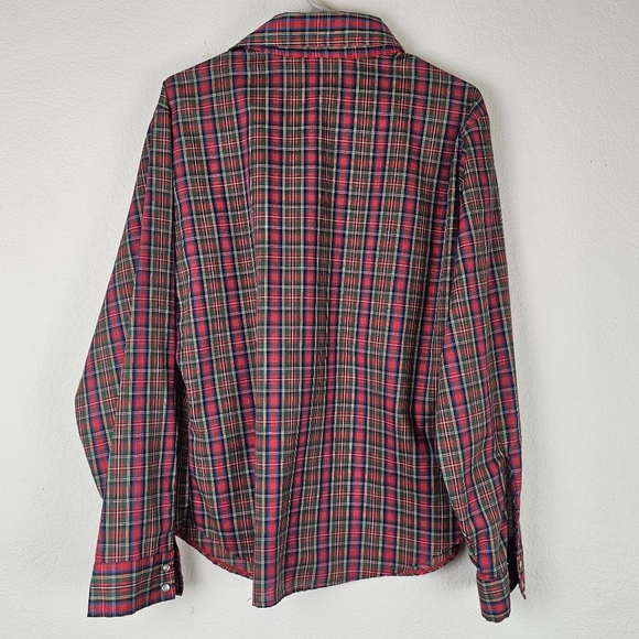 Vintage Levi’s Plaid Western Button Down Shirt Men’s Small Red Blue Green - Picture 8 of 12